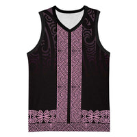 New Zealand Maori Kowhaiwhai Basketball Jersey Mawhero Maui and Mangopare - Polynesian Pride