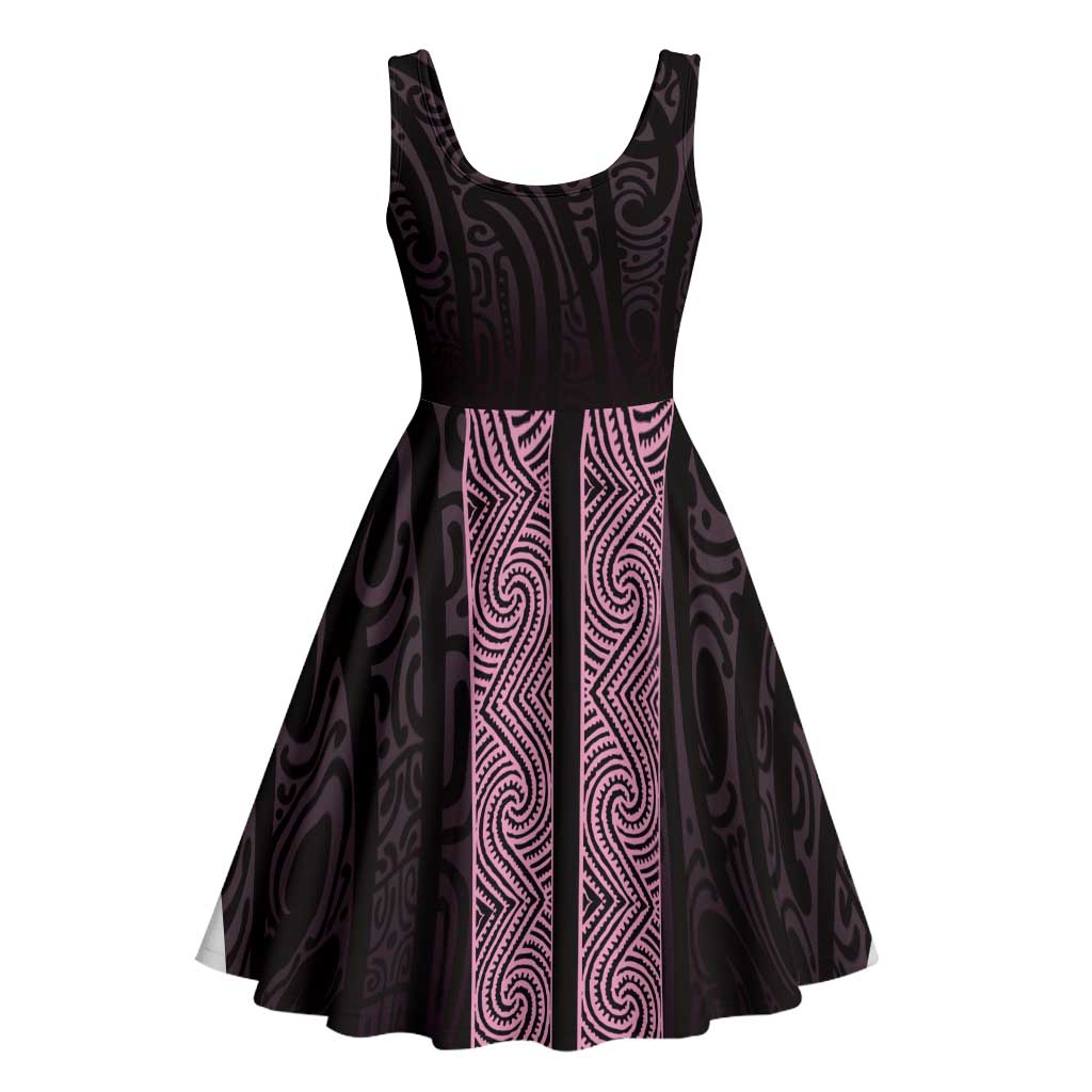 New Zealand Maori Kowhaiwhai Midi Dress Mawhero Maui and Mangopare - Polynesian Pride