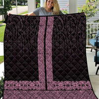 New Zealand Maori Kowhaiwhai Quilt Mawhero Maui and Mangopare LT9 Pink - Polynesian Pride