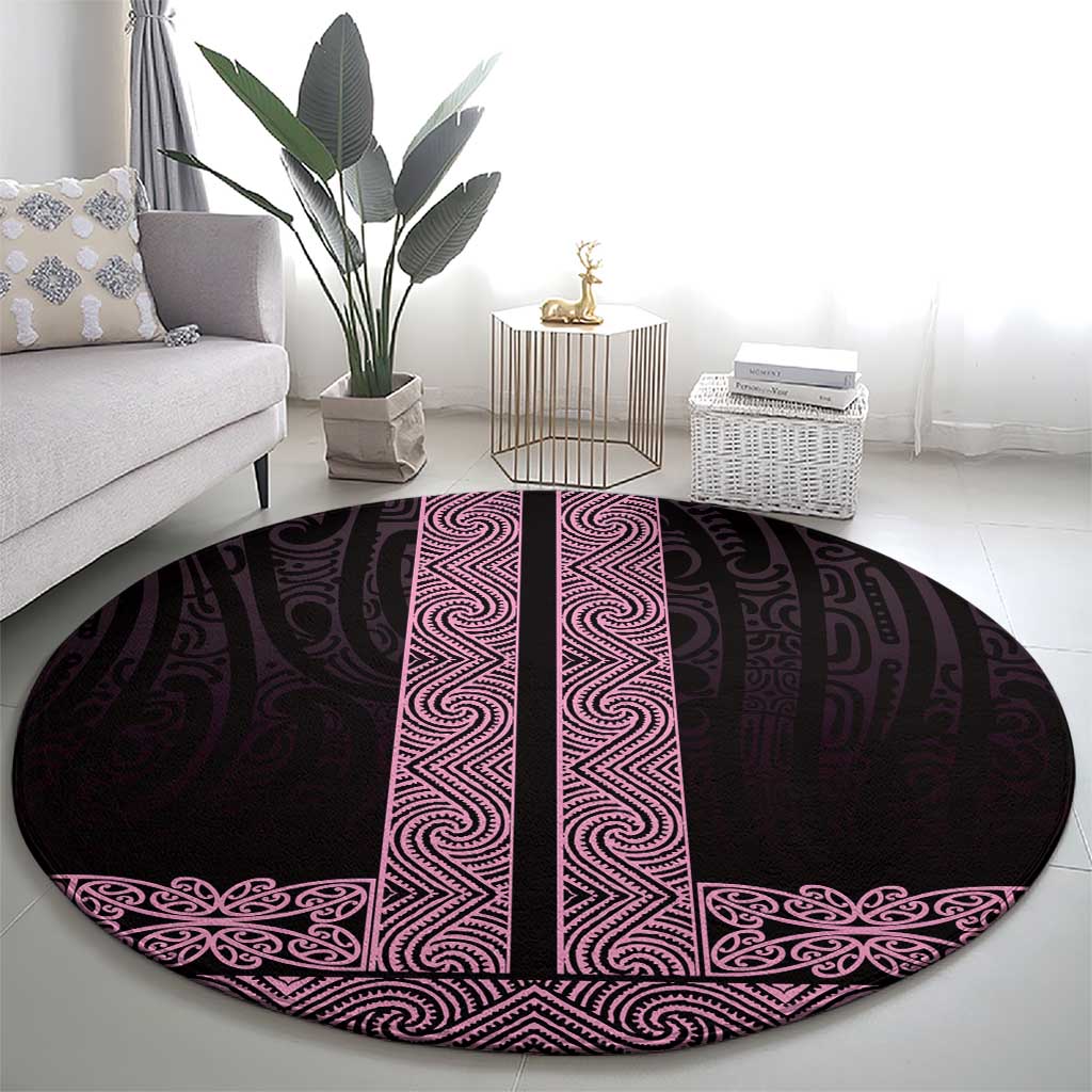 New Zealand Maori Kowhaiwhai Round Carpet Mawhero Maui and Mangopare LT9 - Polynesian Pride