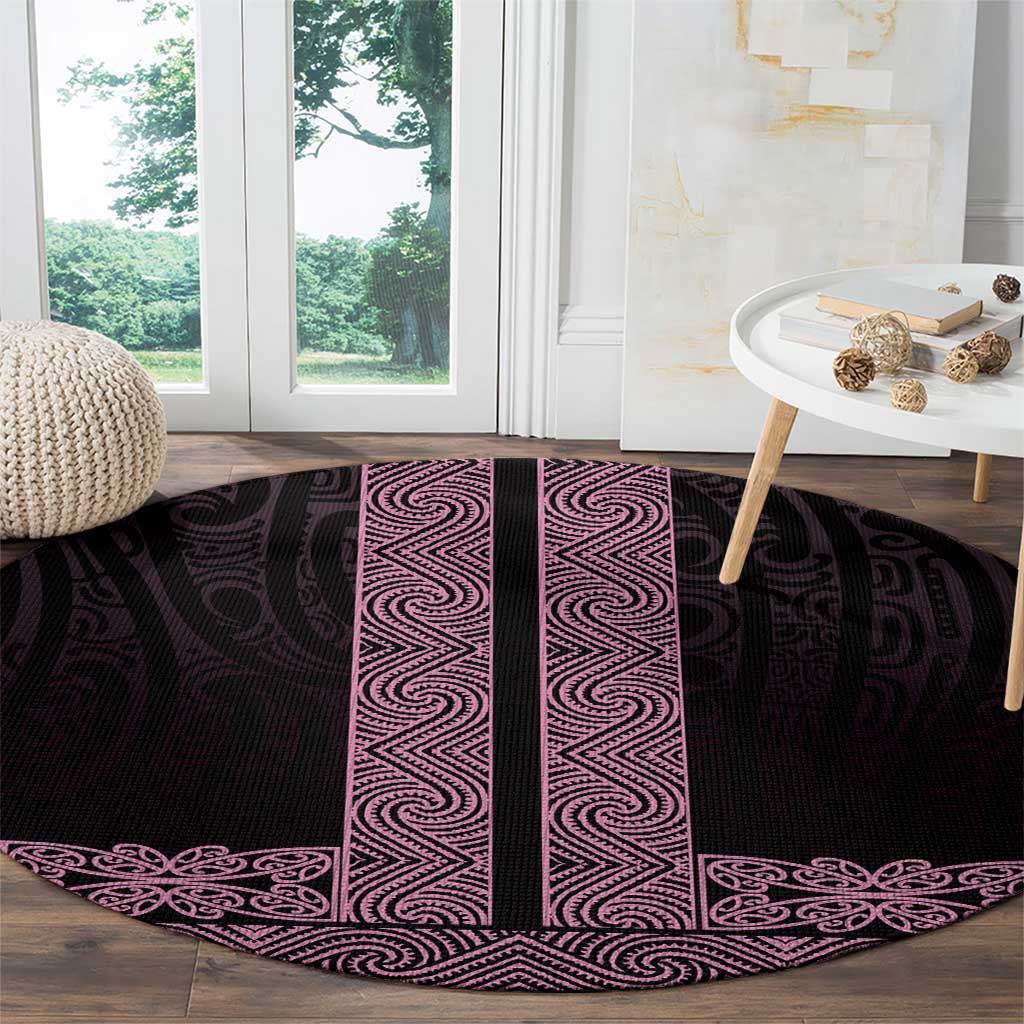 New Zealand Maori Kowhaiwhai Round Carpet Mawhero Maui and Mangopare LT9 - Polynesian Pride