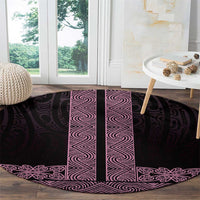 New Zealand Maori Kowhaiwhai Round Carpet Mawhero Maui and Mangopare LT9 - Polynesian Pride