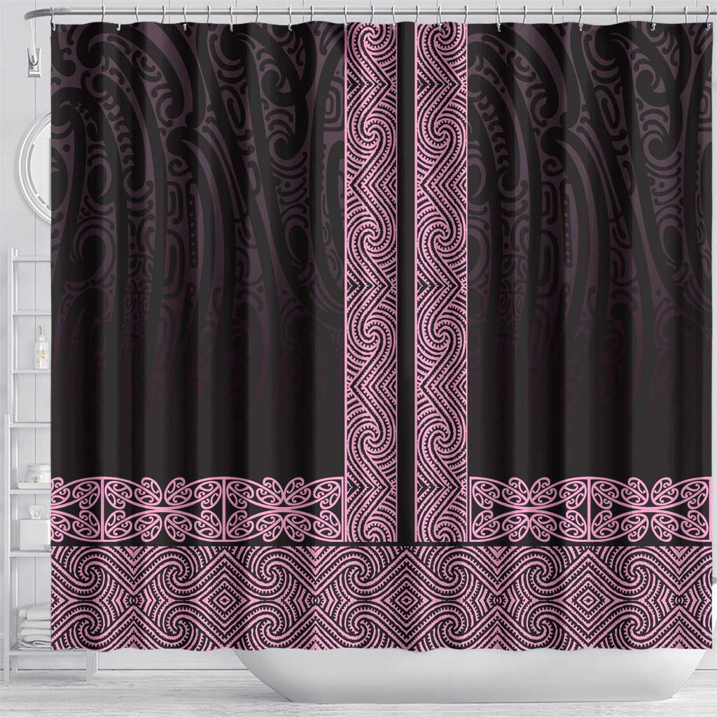 New Zealand Maori Kowhaiwhai Shower Curtain Mawhero Maui and Mangopare LT9 - Polynesian Pride