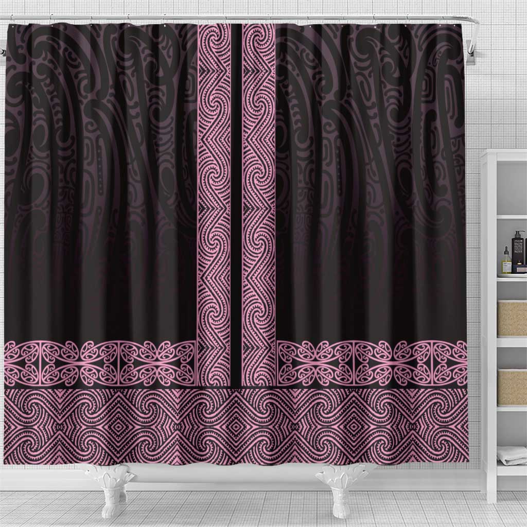 New Zealand Maori Kowhaiwhai Shower Curtain Mawhero Maui and Mangopare LT9 - Polynesian Pride