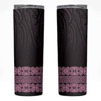 New Zealand Maori Kowhaiwhai Skinny Tumbler Mawhero Maui and Mangopare LT9 Pink - Polynesian Pride