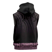 New Zealand Maori Kowhaiwhai Sleeveless Zip Hoodie Mawhero Maui and Mangopare - Polynesian Pride