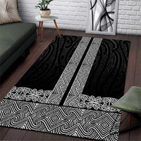 New Zealand Maori Kowhaiwhai Area Rug Pango Maui and Mangopare
