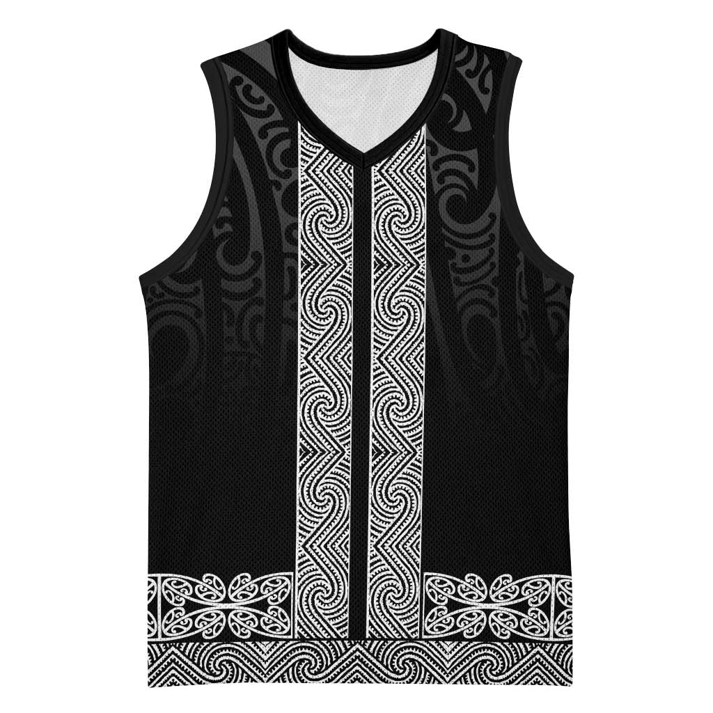 New Zealand Maori Kowhaiwhai Basketball Jersey Pango Maui and Mangopare - Polynesian Pride