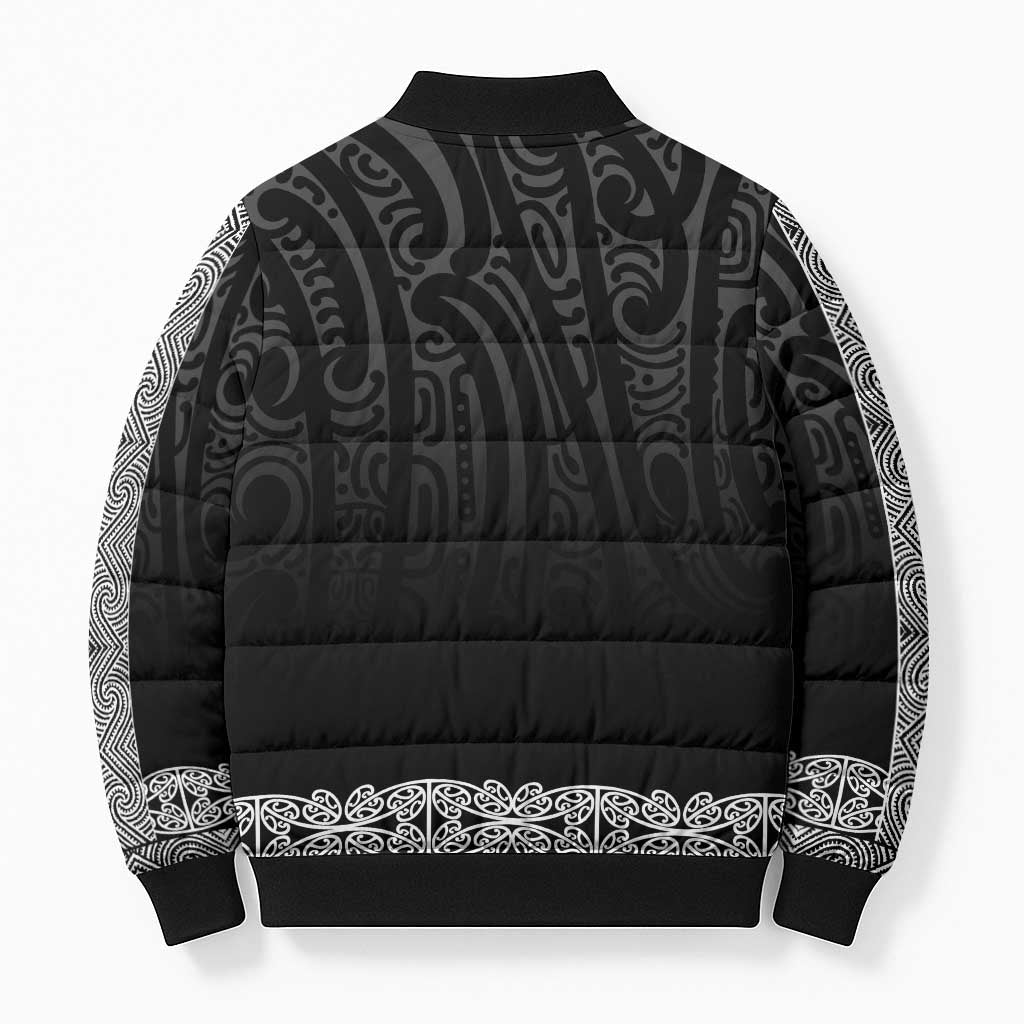 New Zealand Maori Kowhaiwhai Bomber Puffer Jacket Pango Maui and Mangopare - Polynesian Pride