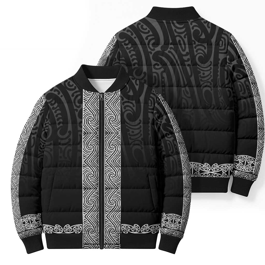 New Zealand Maori Kowhaiwhai Bomber Puffer Jacket Pango Maui and Mangopare - Polynesian Pride