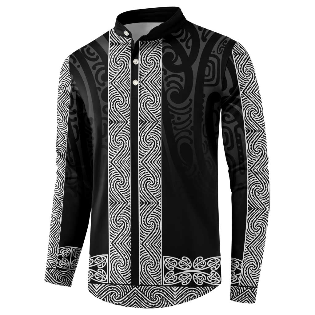 New Zealand Maori Kowhaiwhai Button Sweatshirt Pango Maui and Mangopare LT9 - Polynesian Pride