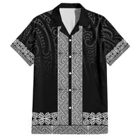 New Zealand Maori Kowhaiwhai Family Matching Off The Shoulder Long Sleeve Dress and Hawaiian Shirt Pango Maui and Mangopare