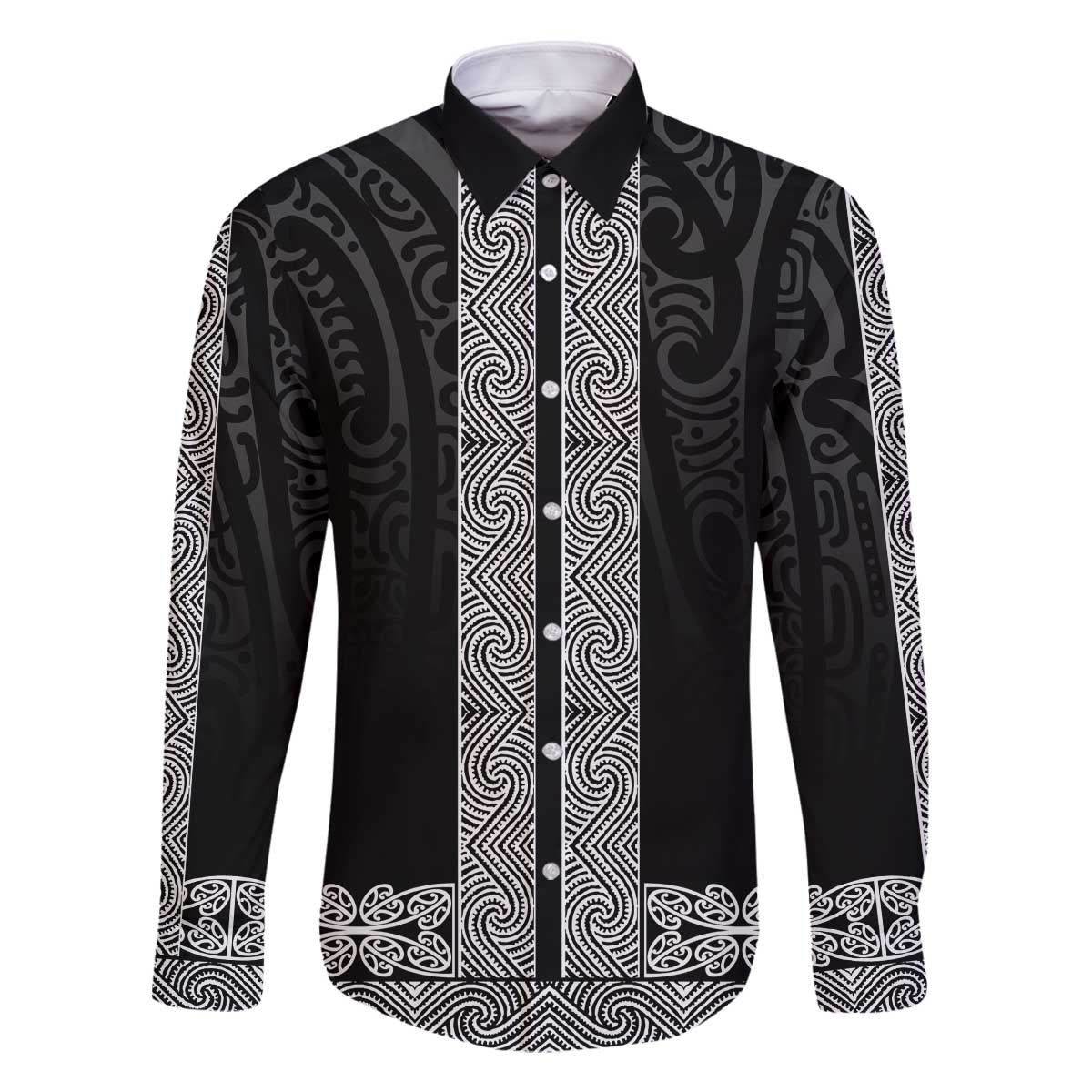 New Zealand Maori Kowhaiwhai Family Matching Off The Shoulder Long Sleeve Dress and Hawaiian Shirt Pango Maui and Mangopare