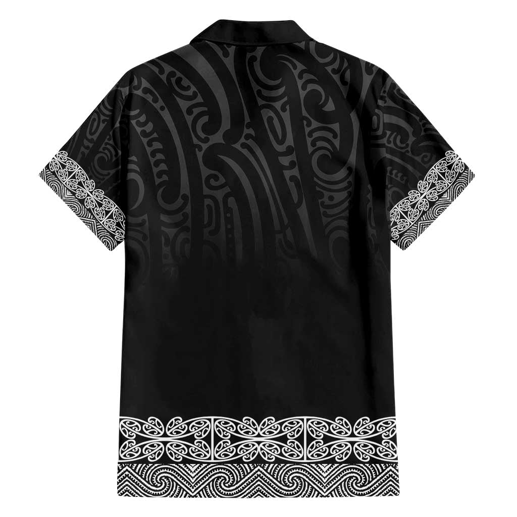 New Zealand Maori Kowhaiwhai Family Matching Short Sleeve Bodycon Dress and Hawaiian Shirt Pango Maui and Mangopare LT9 - Polynesian Pride