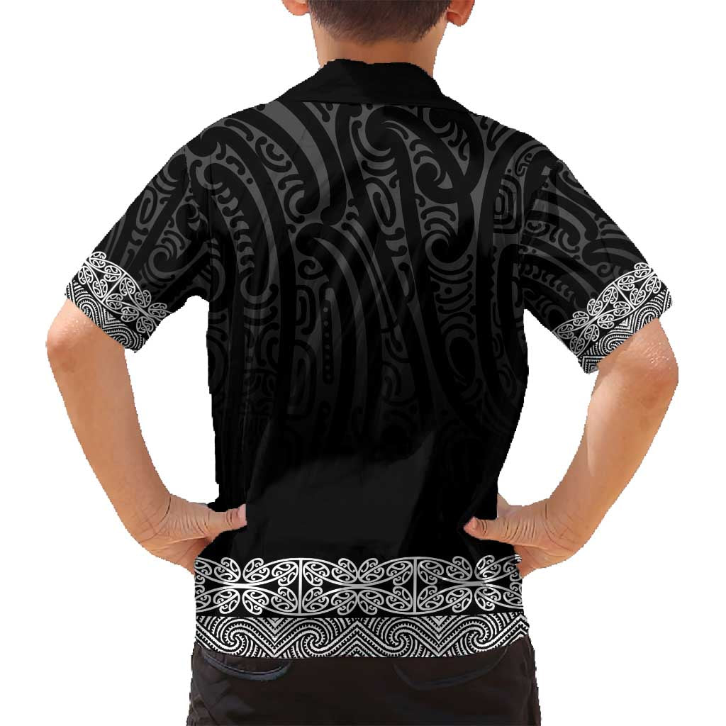 New Zealand Maori Kowhaiwhai Family Matching Tank Maxi Dress and Hawaiian Shirt Pango Maui and Mangopare