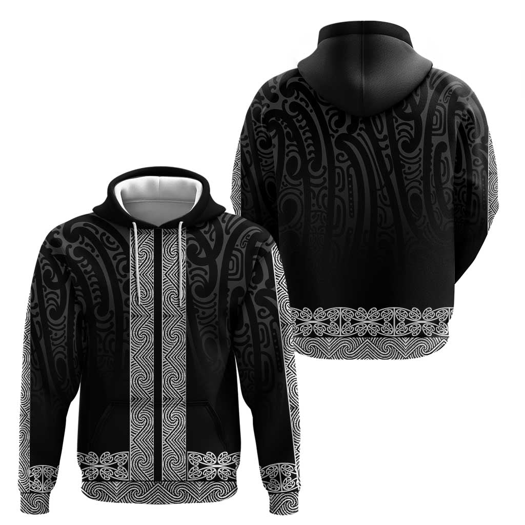 New Zealand Maori Kowhaiwhai Hoodie Pango Maui and Mangopare