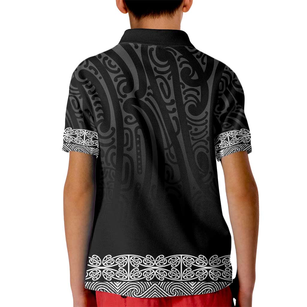 New Zealand Maori Kowhaiwhai Kid Polo Shirt Pango Maui and Mangopare LT9 - Polynesian Pride