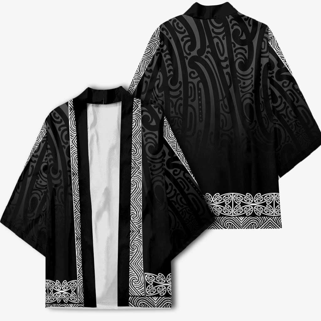 New Zealand Maori Kowhaiwhai Kimono Pango Maui and Mangopare - Polynesian Pride