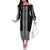 New Zealand Maori Kowhaiwhai Off The Shoulder Long Sleeve Dress Pango Maui and Mangopare