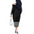 New Zealand Maori Kowhaiwhai Off The Shoulder Long Sleeve Dress Pango Maui and Mangopare