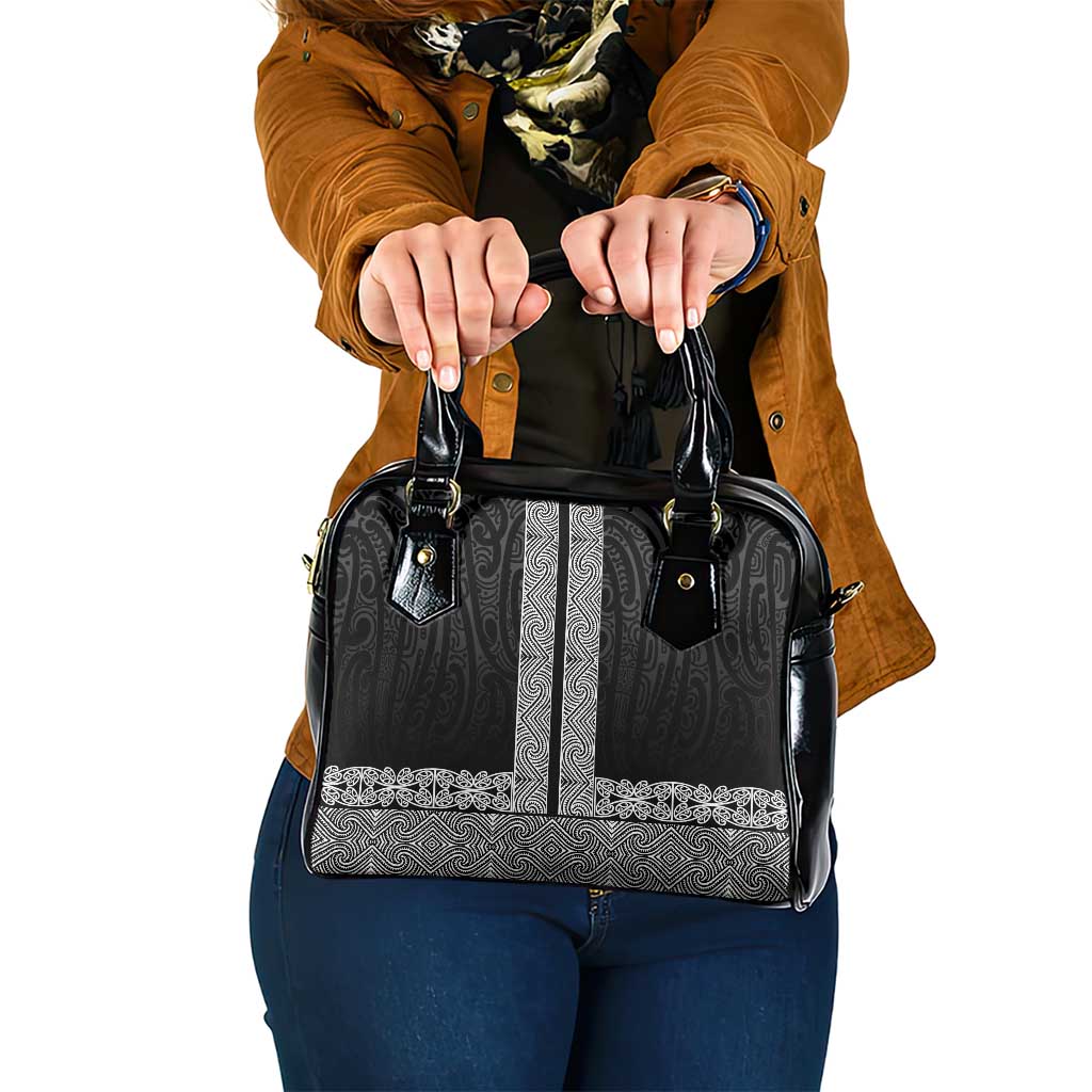 New Zealand Maori Kowhaiwhai Shoulder Handbag Pango Maui and Mangopare