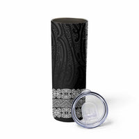 New Zealand Maori Kowhaiwhai Skinny Tumbler Pango Maui and Mangopare LT9 - Polynesian Pride
