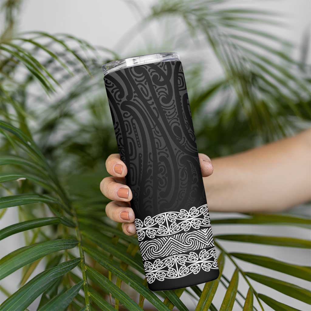 New Zealand Maori Kowhaiwhai Skinny Tumbler Pango Maui and Mangopare LT9 - Polynesian Pride
