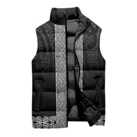 New Zealand Maori Kowhaiwhai Sleeveless Puffer Jacket Pango Maui and Mangopare - Polynesian Pride
