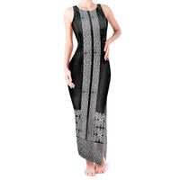 New Zealand Maori Kowhaiwhai Tank Maxi Dress Pango Maui and Mangopare