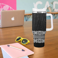 New Zealand Maori Kowhaiwhai Tumbler With Handle Pango Maui and Mangopare