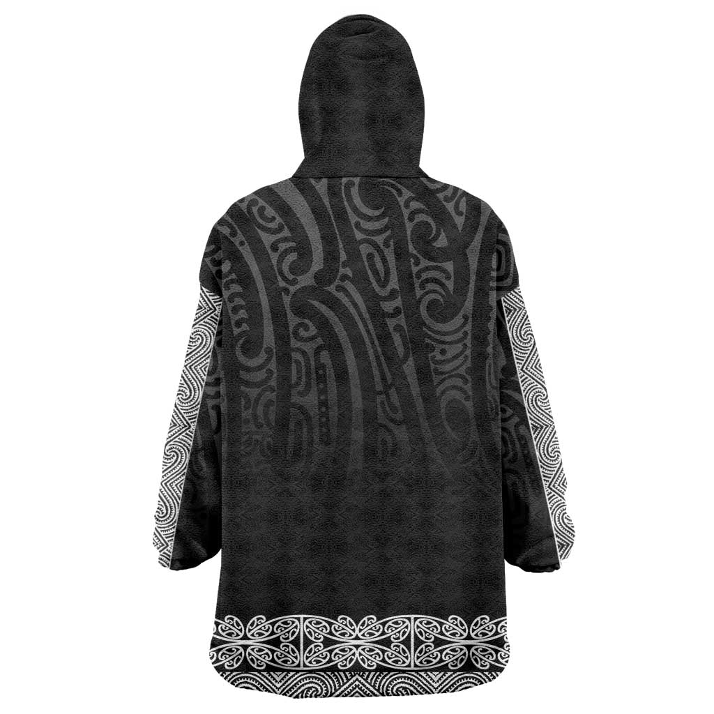 New Zealand Maori Kowhaiwhai Wearable Blanket Hoodie Pango Maui and Mangopare LT9 - Polynesian Pride