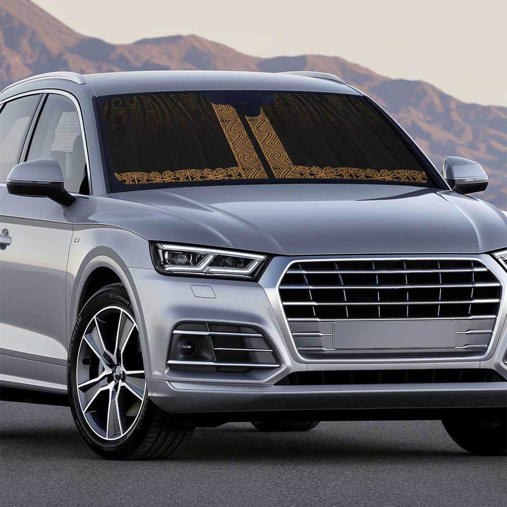 New Zealand Maori Kowhaiwhai Auto Sun Shade Parauri Maui and Mangopare - Polynesian Pride