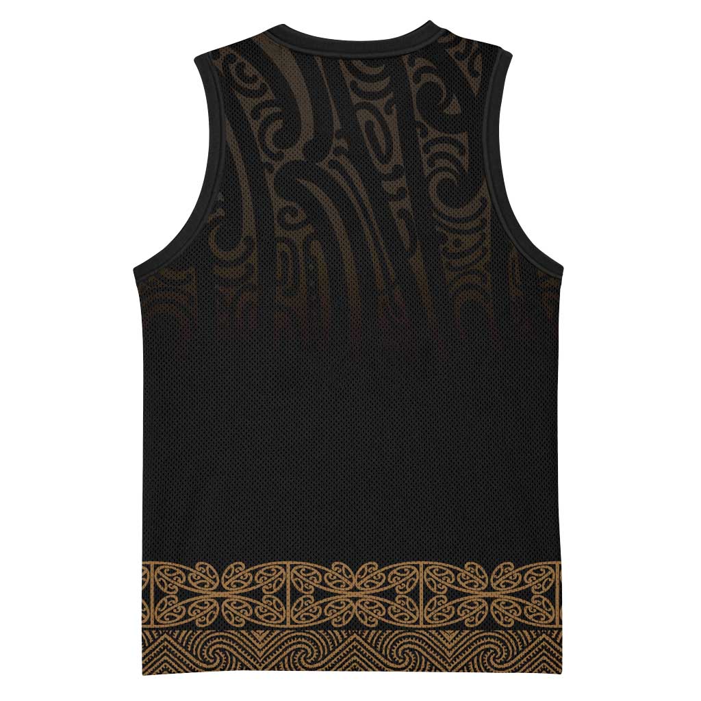 New Zealand Maori Kowhaiwhai Basketball Jersey Parauri Maui and Mangopare - Polynesian Pride