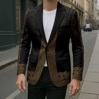 New Zealand Maori Kowhaiwhai Blazer Parauri Maui and Mangopare - Polynesian Pride