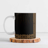 New Zealand Maori Kowhaiwhai Ceramic Mug Parauri Maui and Mangopare - Polynesian Pride