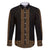 New Zealand Maori Kowhaiwhai Family Matching Long Sleeve Bodycon Dress and Hawaiian Shirt Parauri Maui and Mangopare