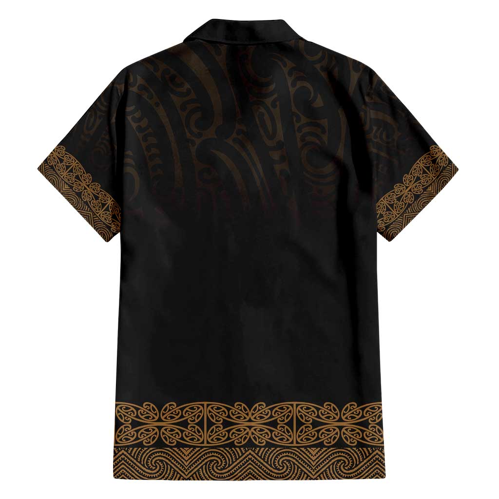 New Zealand Maori Kowhaiwhai Family Matching Off Shoulder Short Dress and Hawaiian Shirt Parauri Maui and Mangopare LT9 - Polynesian Pride