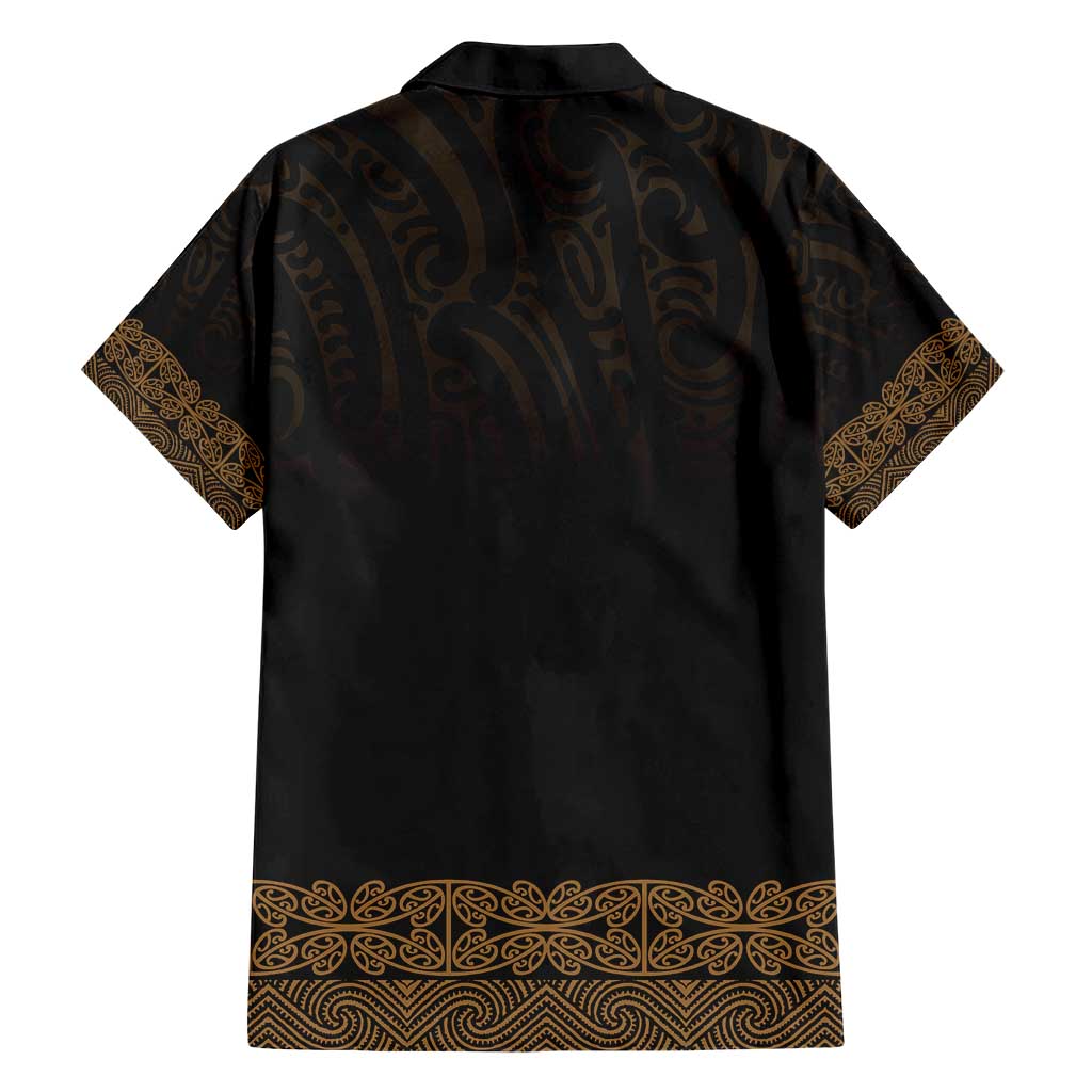 New Zealand Maori Kowhaiwhai Family Matching Short Sleeve Bodycon Dress and Hawaiian Shirt Parauri Maui and Mangopare LT9 - Polynesian Pride