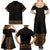 New Zealand Maori Kowhaiwhai Family Matching Summer Maxi Dress and Hawaiian Shirt Parauri Maui and Mangopare