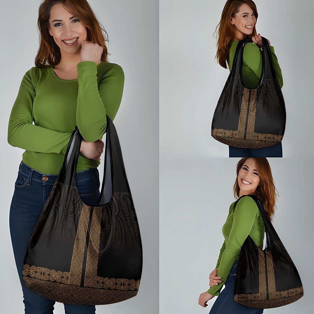 New Zealand Maori Kowhaiwhai Grocery Bag Parauri Maui and Mangopare