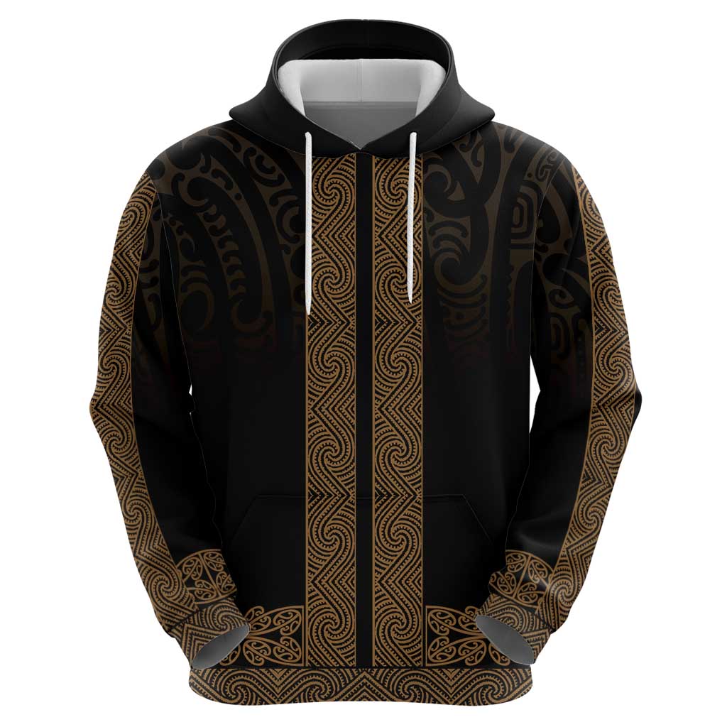 New Zealand Maori Kowhaiwhai Hoodie Parauri Maui and Mangopare