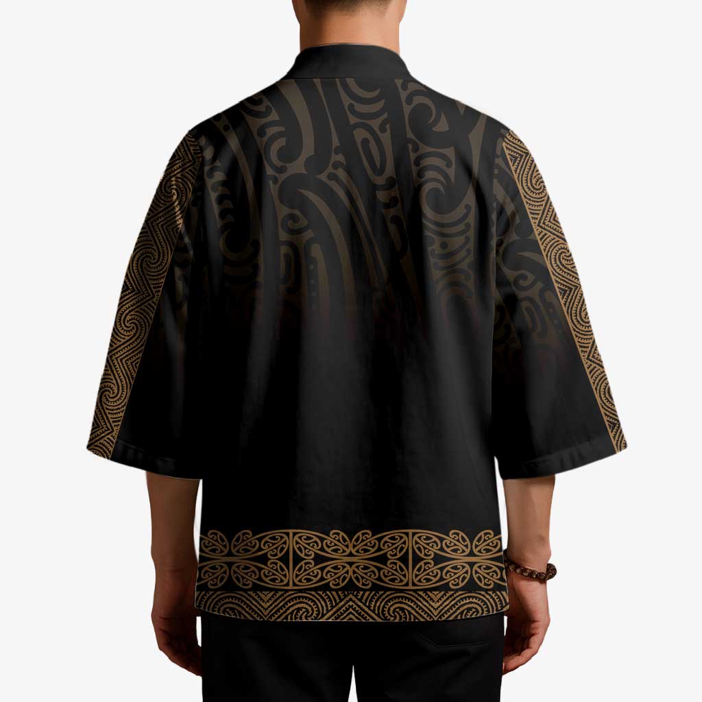 New Zealand Maori Kowhaiwhai Kimono Parauri Maui and Mangopare - Polynesian Pride