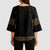 New Zealand Maori Kowhaiwhai Kimono Sleeve Blouse Parauri Maui and Mangopare - Polynesian Pride