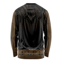 New Zealand Maori Kowhaiwhai Long Sleeve Shirt Parauri Maui and Mangopare LT9 - Polynesian Pride