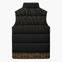 New Zealand Maori Kowhaiwhai Sleeveless Puffer Jacket Parauri Maui and Mangopare - Polynesian Pride