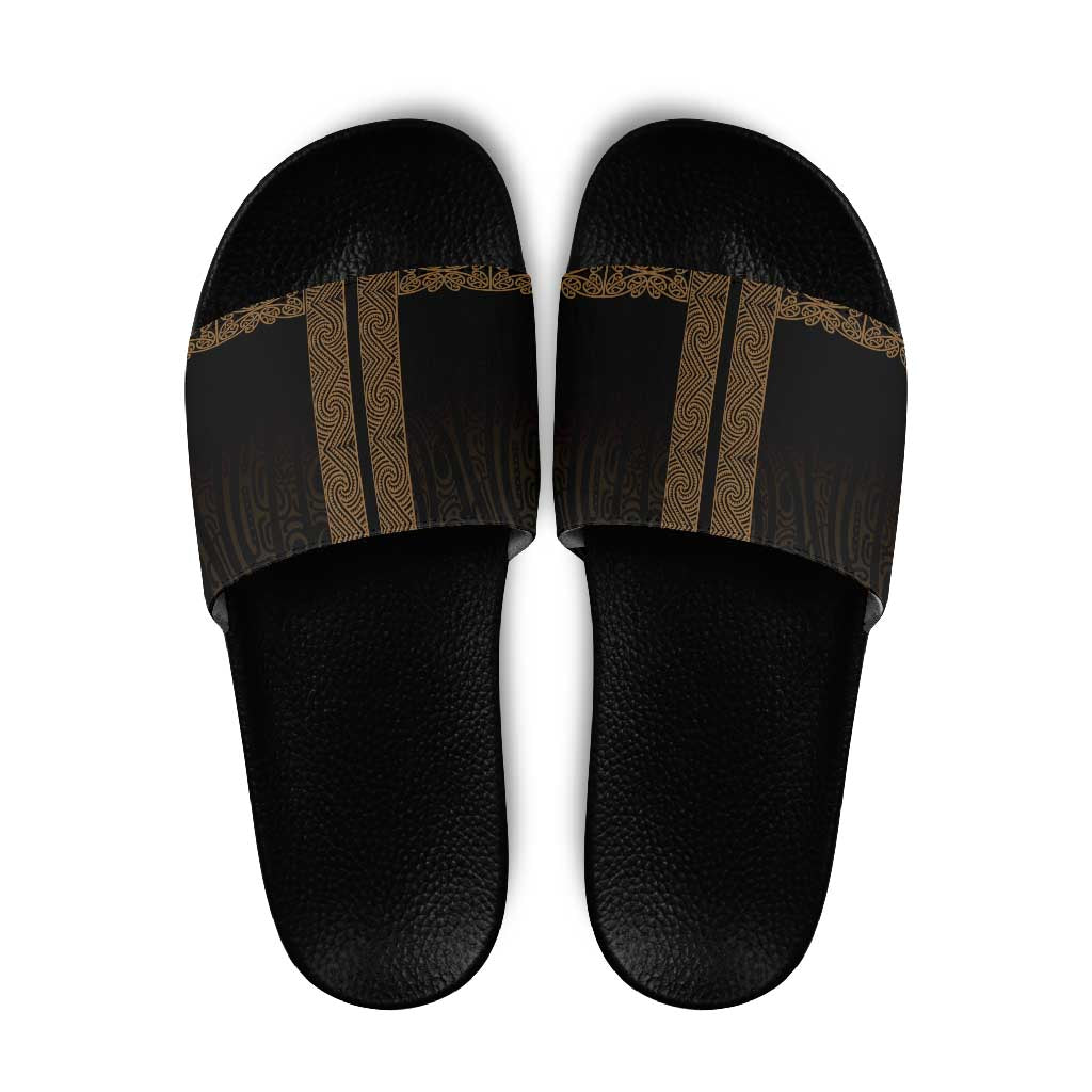 New Zealand Maori Kowhaiwhai Slide Sandals Parauri Maui and Mangopare - Polynesian Pride