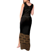 New Zealand Maori Kowhaiwhai Tank Maxi Dress Parauri Maui and Mangopare