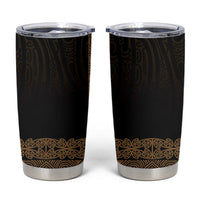 New Zealand Maori Kowhaiwhai Tumbler Cup Parauri Maui and Mangopare LT9 Brown - Polynesian Pride