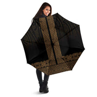 New Zealand Maori Kowhaiwhai Umbrella Parauri Maui and Mangopare - Polynesian Pride