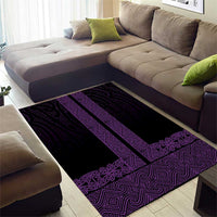 New Zealand Maori Kowhaiwhai Area Rug Waiporoporo Maui and Mangopare